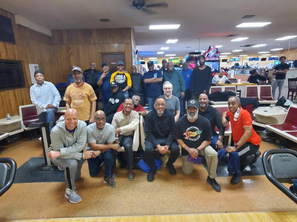 CECF men at bowling event